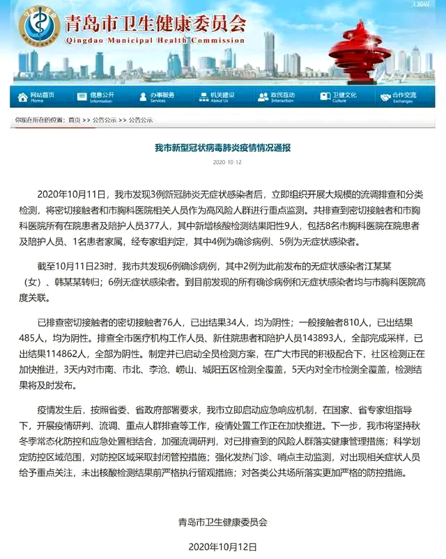 「青岛疫情最新消息还能去青岛吗」〃青岛疫情能出青岛吗-第1张图片